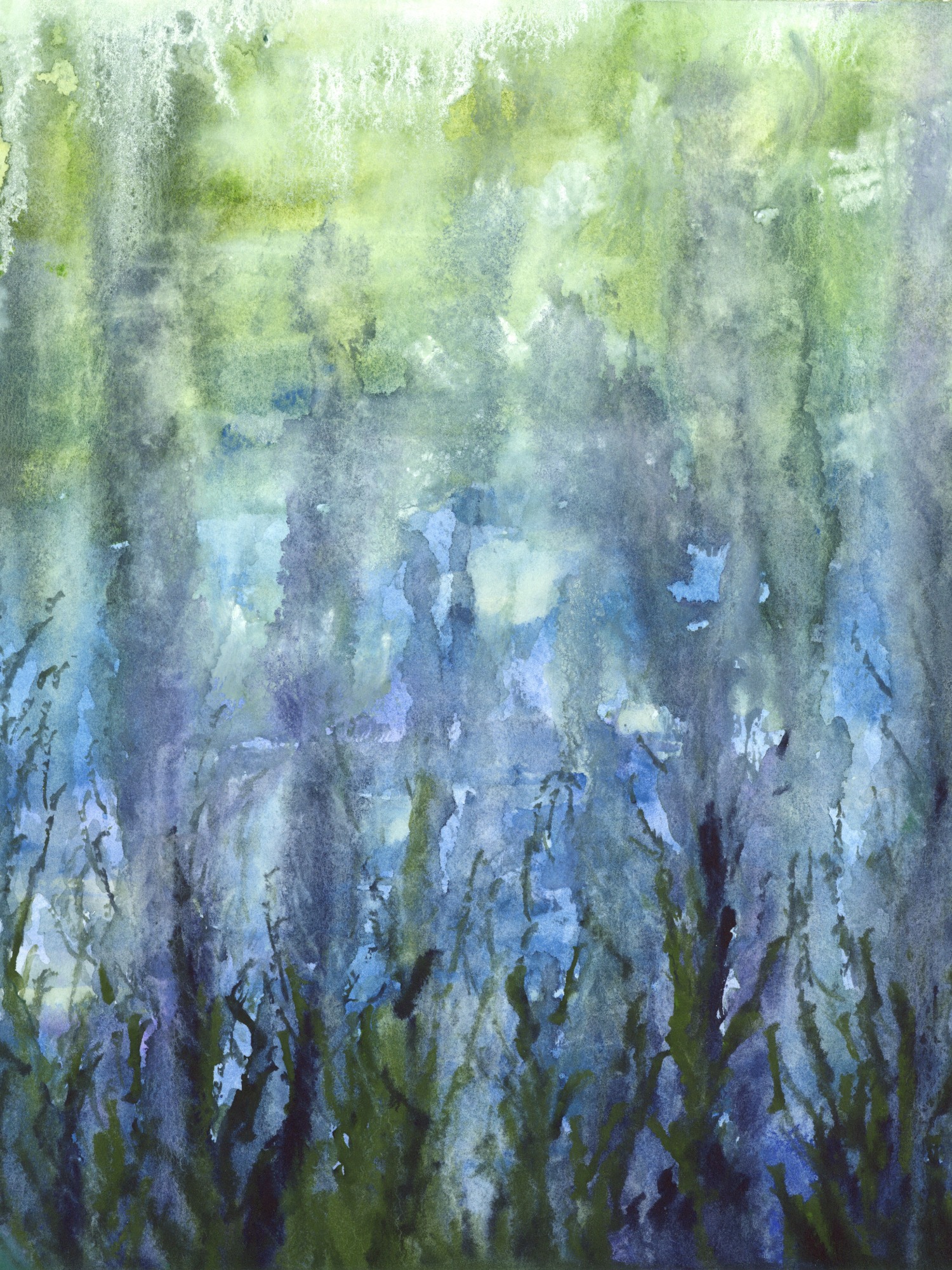 abstract watercolor painting entitled Deep Sea Exploration by Kimberly Chesebro