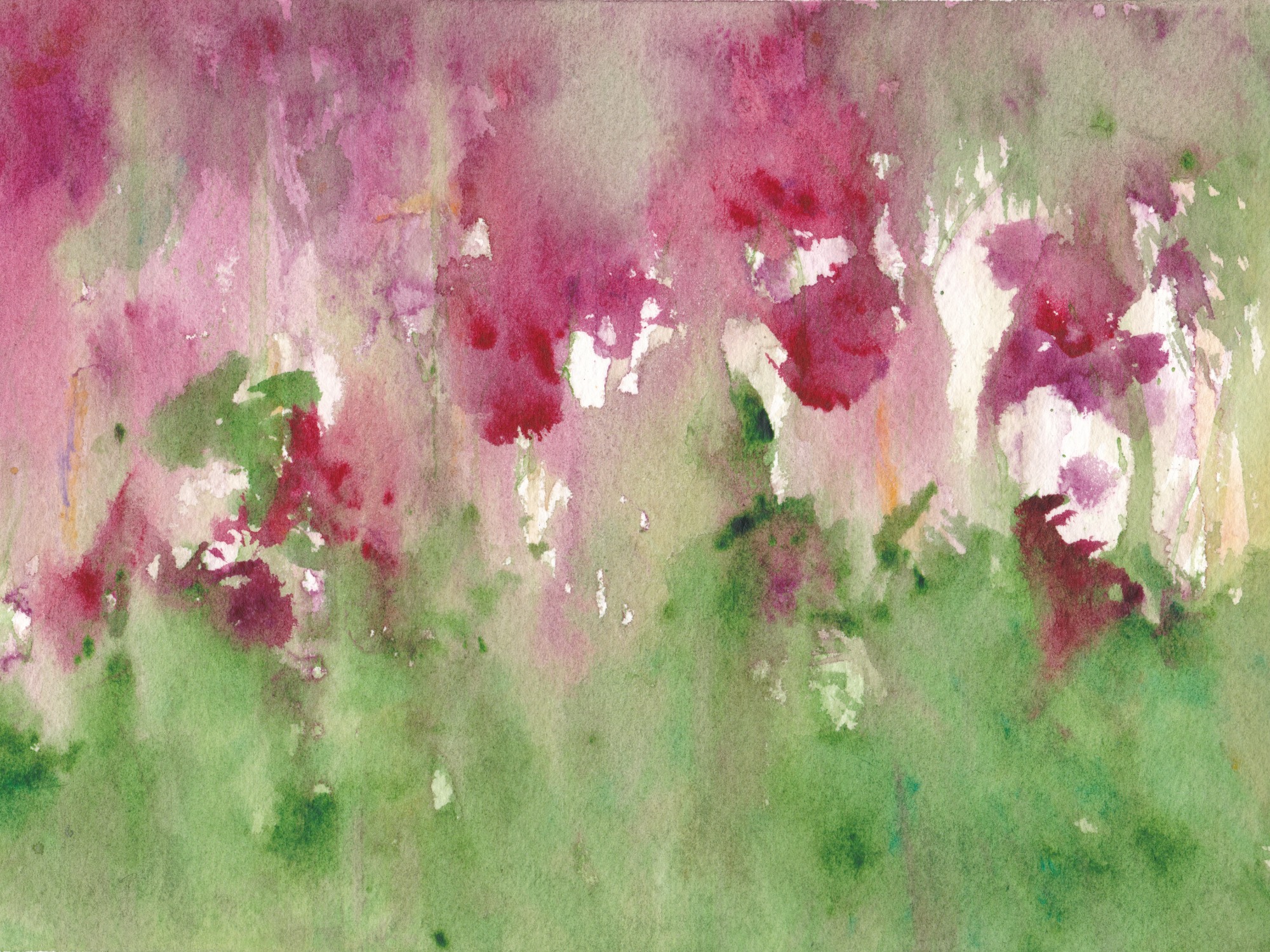 abstract watercolor painting entitled Island Irises by Kimberly Chesebro