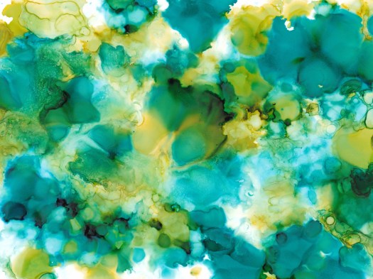 abstract ink painting entitled Wild Violets by Kimberly Chesebro